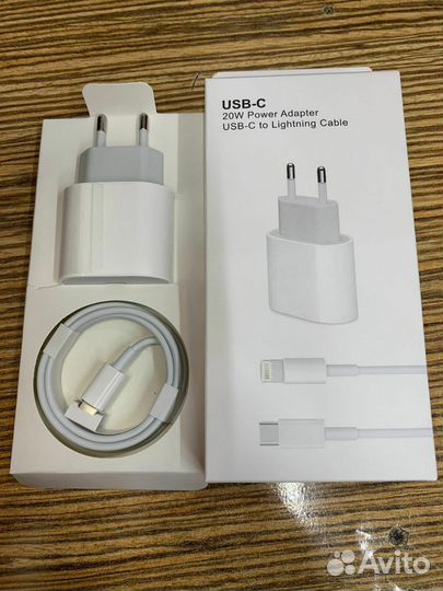 20W Power Adapter USB-C to Lightning Cable Опт