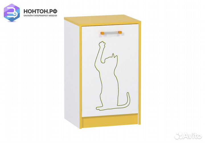 Тумба Альфа 13.54 солнечный свет / белый премиум