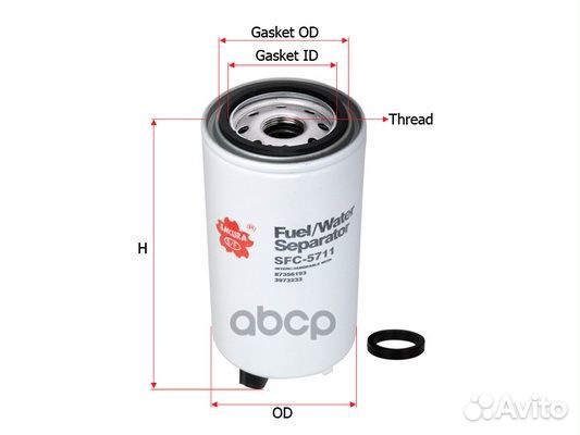 Фильтр топл.hyundai loader 07-10, J.C.B. loader