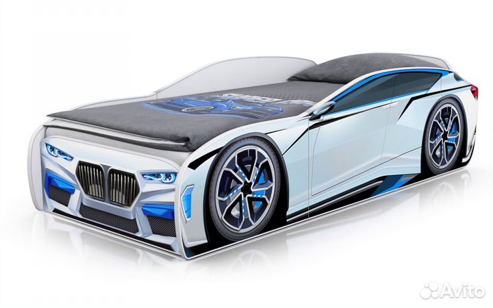 Кровать машина желтая / красная / синяя