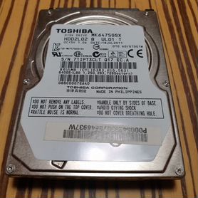 Жесткий диск toshiba mk6475gsx 640Gb для ноутбука