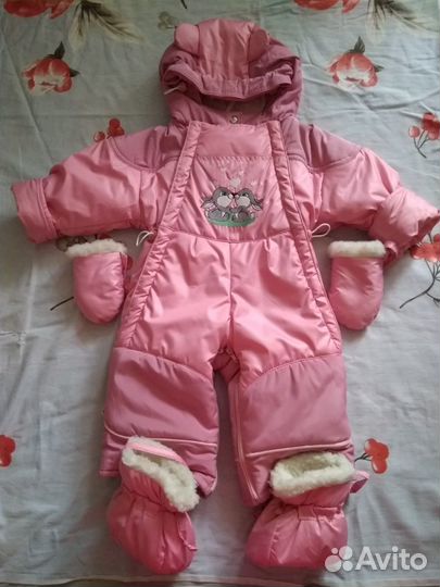 Комбинезон-трансформер осень-зима р.74-80