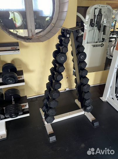 Коплект стойка с гантелями