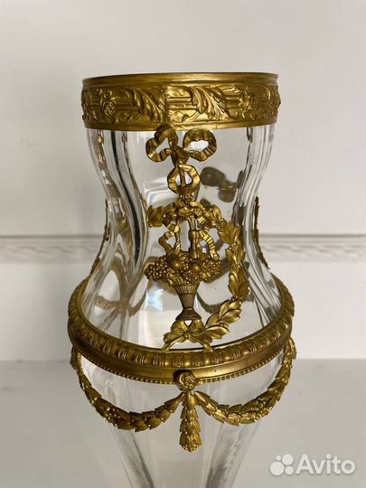 Антикварная Хрустальная ваза