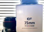 Объектив canon EF 35mm f 1.4 II USM