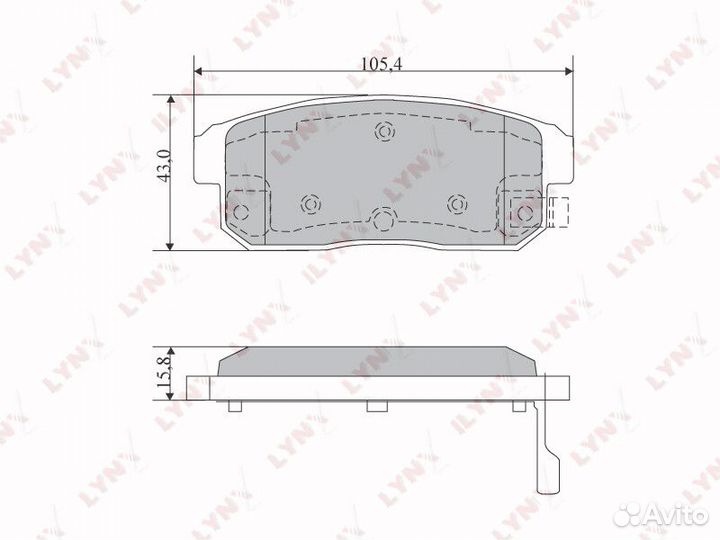 Колодки дисковые lynxauto BD-5719