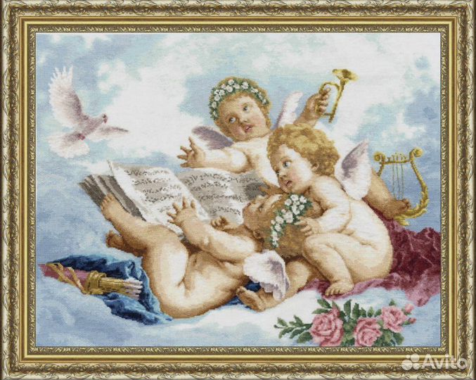 Готовая Вышивка крестом « аллегория музыки»