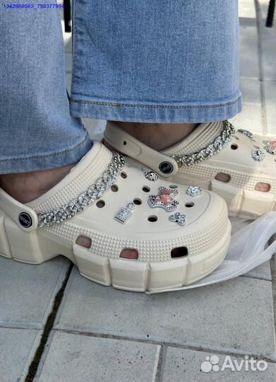 Кроксы crocs новые с джибитсами