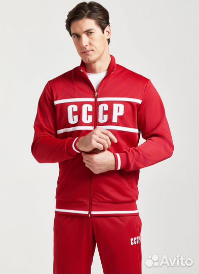 Спортивный костюм мужской СССР, Красный с белыми в