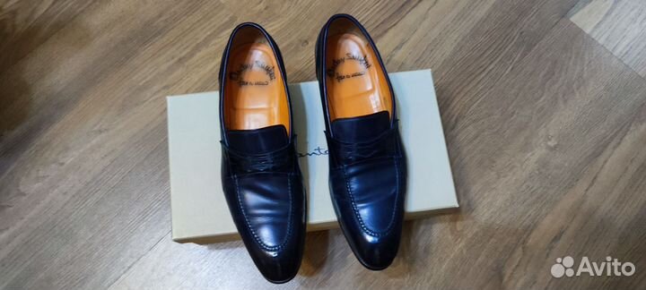 Santoni лоферы мужские 42,5рр