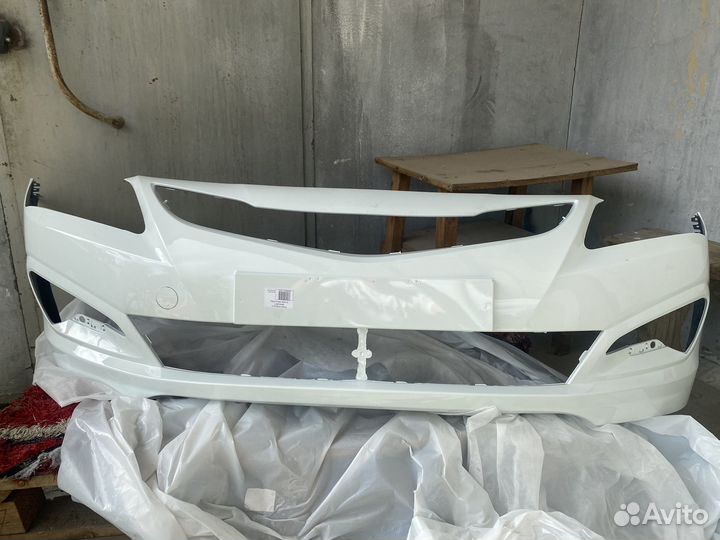 Бампер передний на hyundai solaris