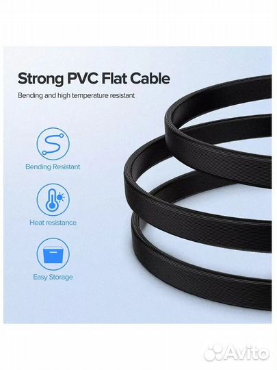 Кабель ugreen US217 (30797) 0.5м черный 90 угол