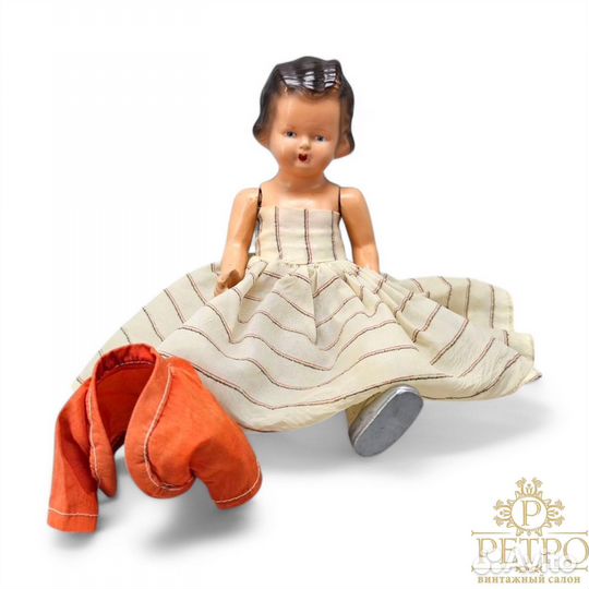 Кукла папье-маше довоенная