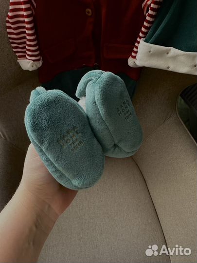 Новогодний костюм эльф Zara 74 шапочка тапочки