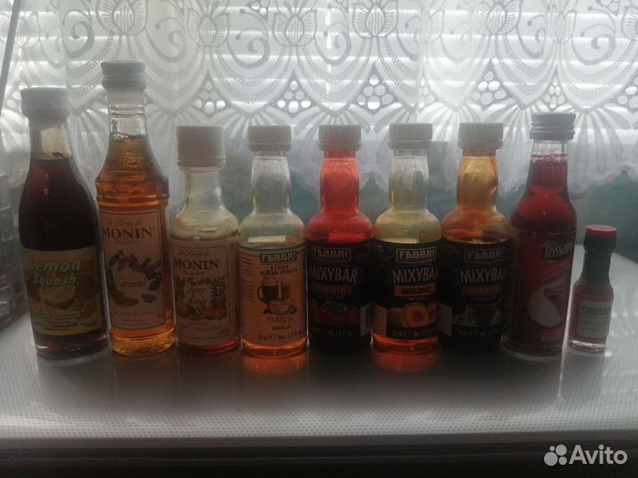 Мини бутылочки с сиропами