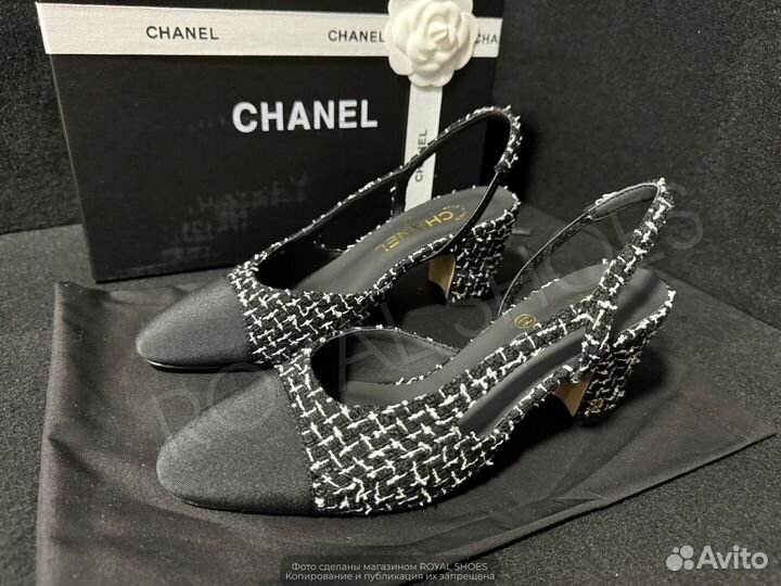 Туфли женские Chanel на каблуке 6.5 см