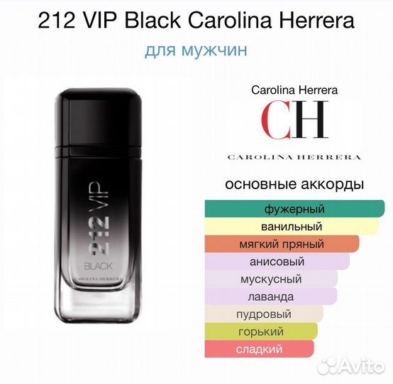 Духи мужские 212 VIP Black Carolina Herrera