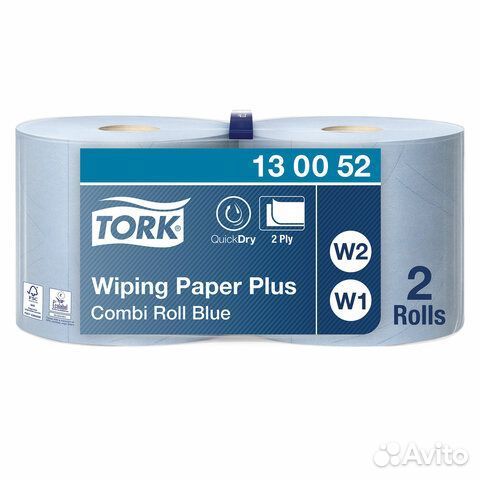 Бумага протирочная tork (W1, W2) Advanced 2-слойна