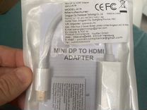 Адаптер Mini DisplayPort to hdmi Переходник mini