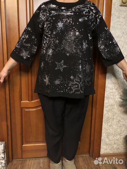 Нарядный свитшот/ туника Корея большого размера