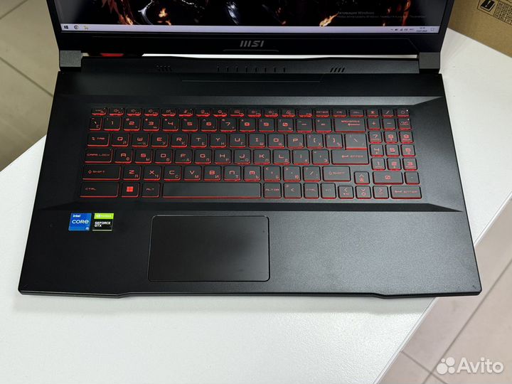 Игровой MSI 17.3 i5-11400H 16Gb Nvidia RTX3050 4Gb