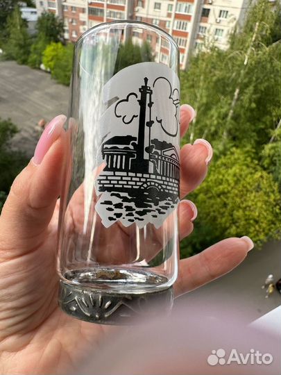 Рюмка стеклянная с мельхиором СССР