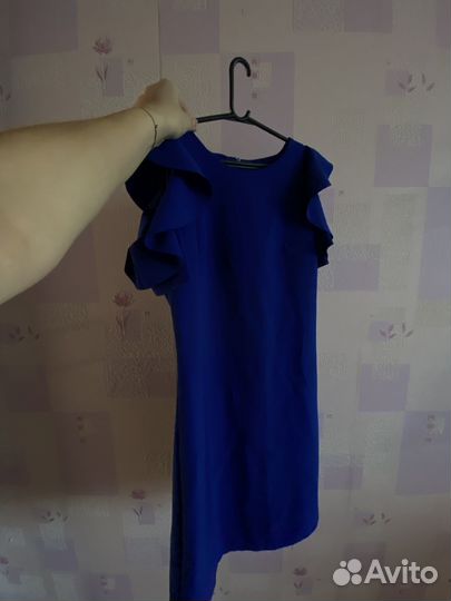 Платье синее s/m