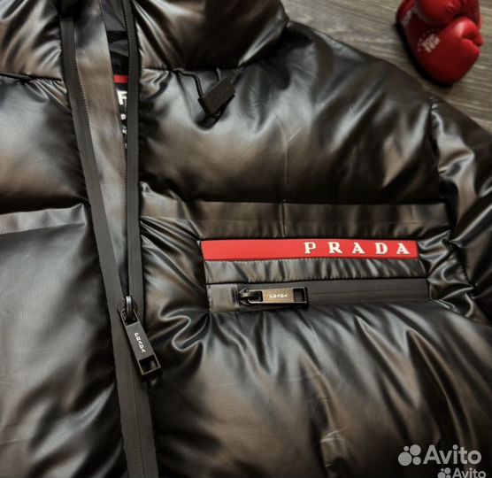 Пуховик prada на пуху / куртка prada