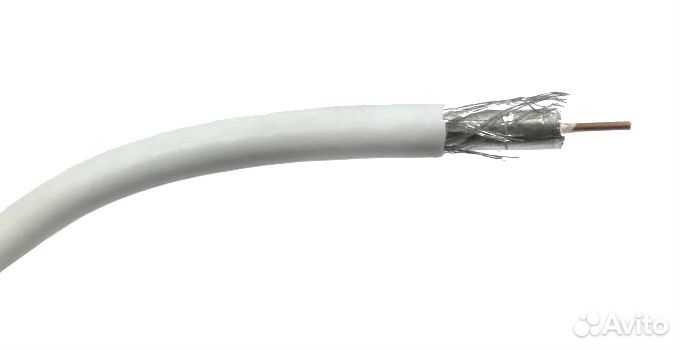 Кабель коаксиальный RG-6U X-Line белый, 100м