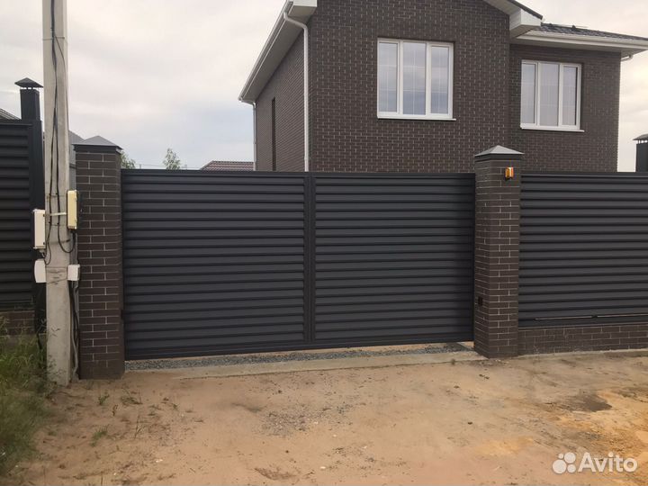 Откатные ворота с установкой
