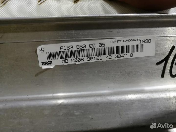 Подушка безопасности в торпедо Mercedes ML W163