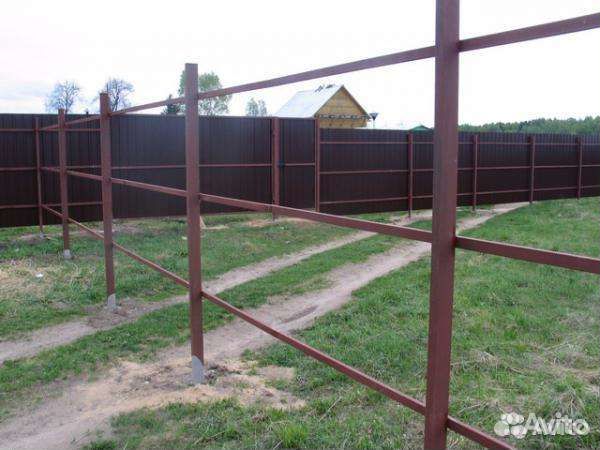 Прожилины на забор 40х20х6м 1.5мм проф труба