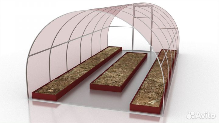 Грядка стальная в теплицу