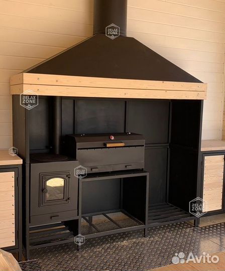 Мангальный комплекс, мангал, казан, печь