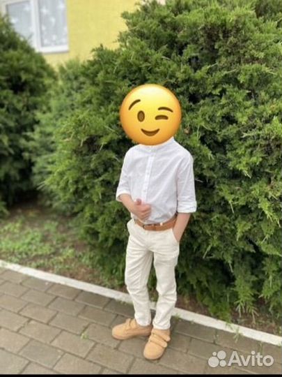 Рубашка белая mango, брюки h&m