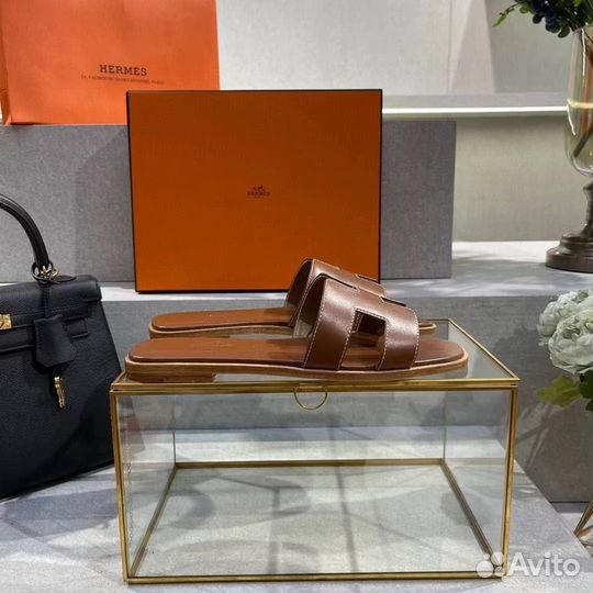 Шлепки женские hermes