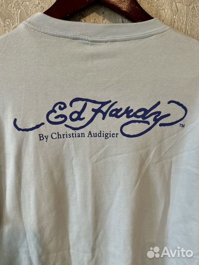 Ed Hardy.новый эластичный лонгслив. XXL