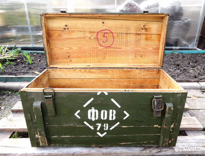 Ящик деревянный СССР для хранения с замками