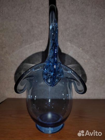 Ваза конфетница цветное стекло