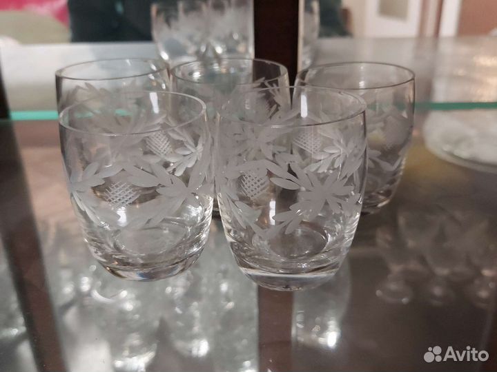 Хрусталь рюмки кружки рожок чайники керамические