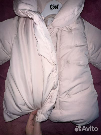 Теплая куртка Zara на девочку 104 см