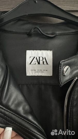 Куртка экокожа мужская Zara