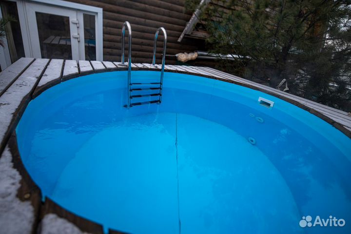 Баня на дровах с 4 бассейнами на выбор