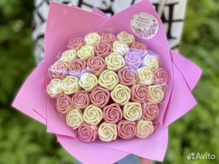 Шоколадные розы 101 шт