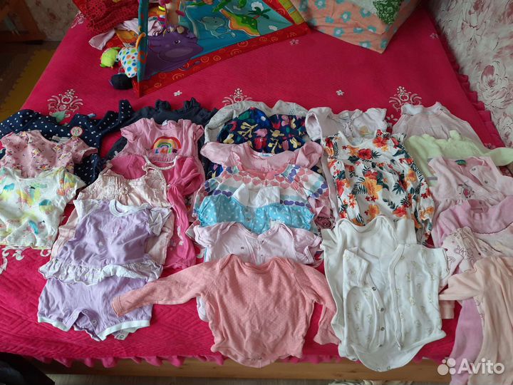 Детские вещи пакетом для девочек 0-1,5г