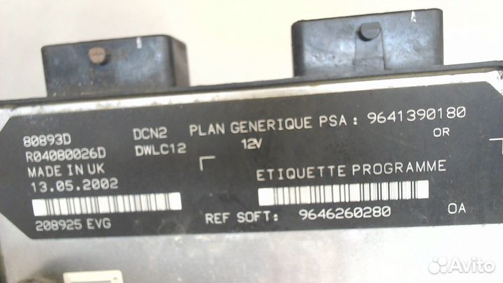 Блок управления двигателем Peugeot Partner, 2002