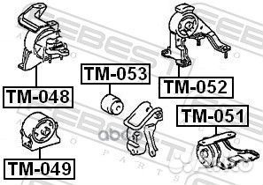 Подушка двигателя задняя 3SFE TM052 Febest