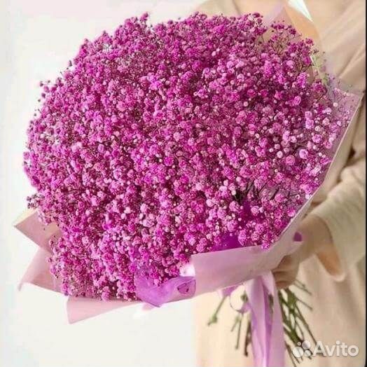 Букет из розовых гипсофил 13 шт