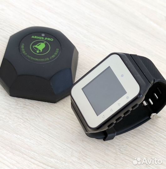 Кнопка вызова официанта Бургер и пейджер часы