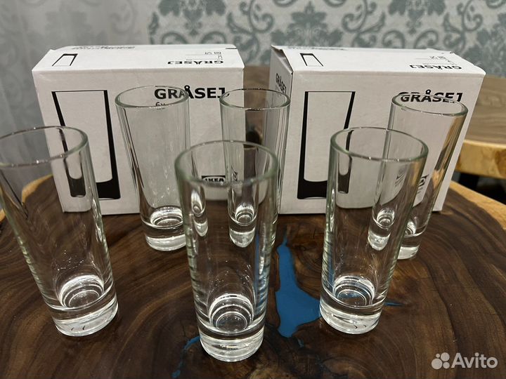 Новый набор стопок икеа Гросей, 50 мл